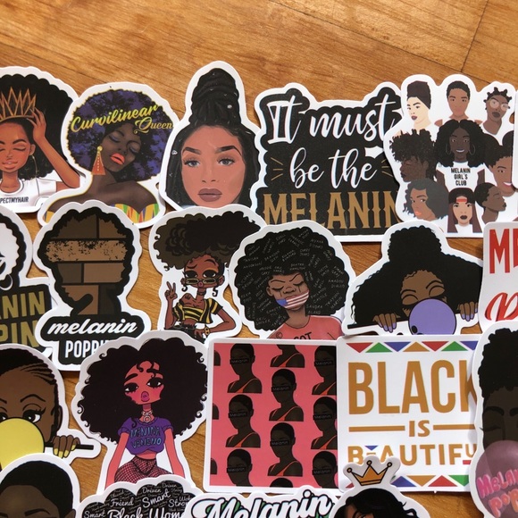 Other | Melanin Poppin Stickers 5 Count | Poshmark